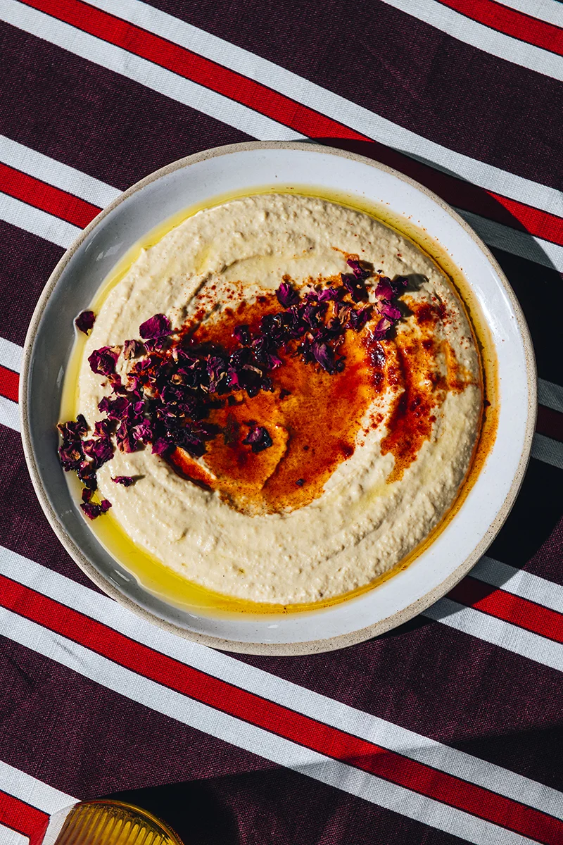 Food photography studio still graphic cookbook Hommus Middle Eastern