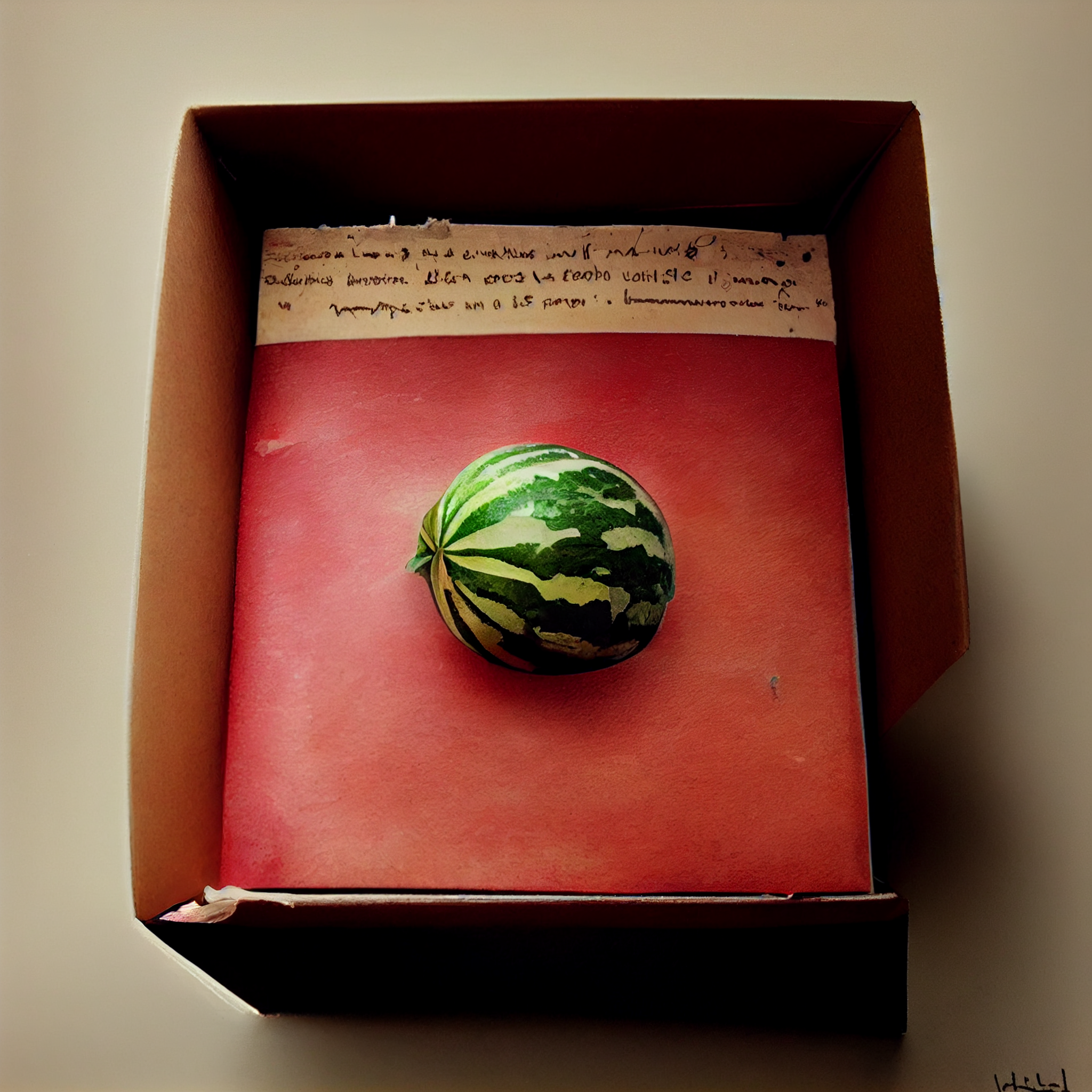 EricdeBroche_a_small_brown_box_with_a_watermelon_and_a_note_ins_fb1a60f6-0147-43b5-a03a-1c6c757ba27e.png