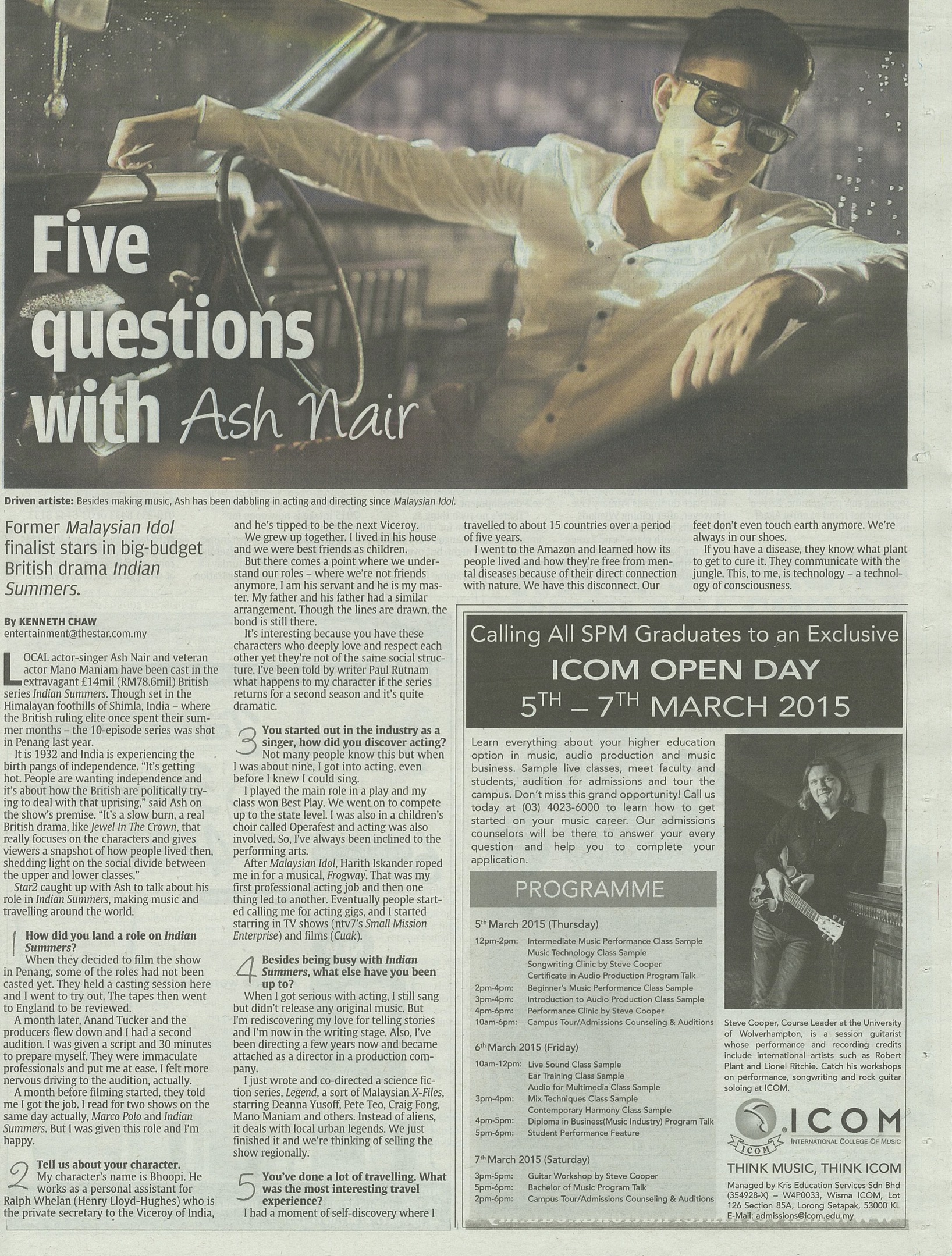 Ad Featured in Malaysian Press