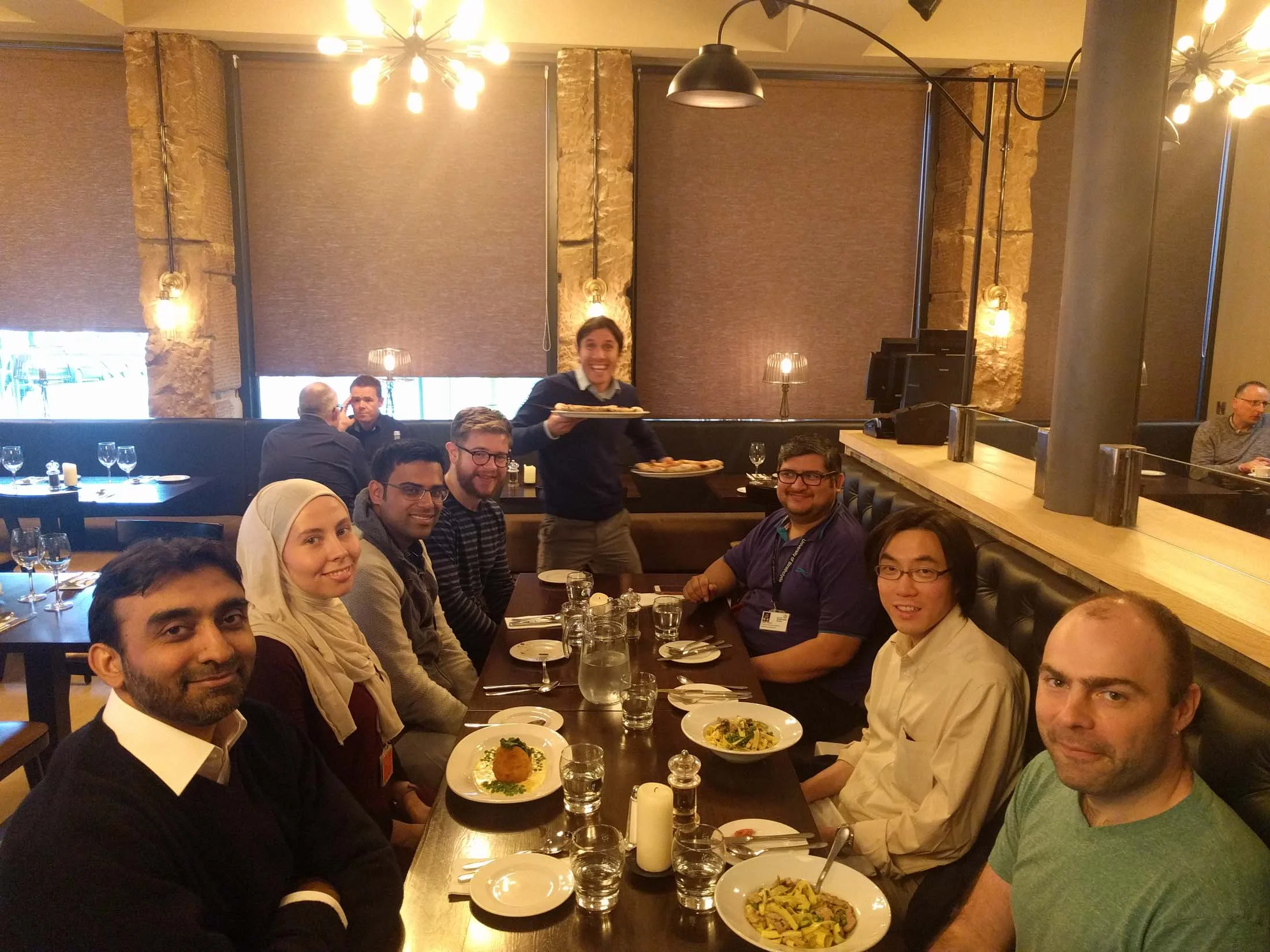 Prof Basit Yameen (LUMS pakistan; front left) and prof carsten mim (kth stockholm) visits the group for our hfsp collaboration annual meeting -- oct 9-10, 2017.