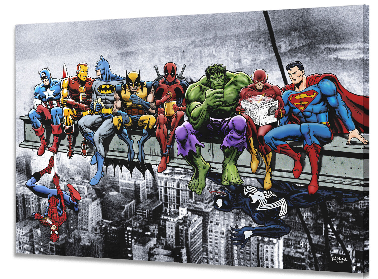 Marvel & DC Superheroes Lunch Atop A Skyscraper — danavenell.com