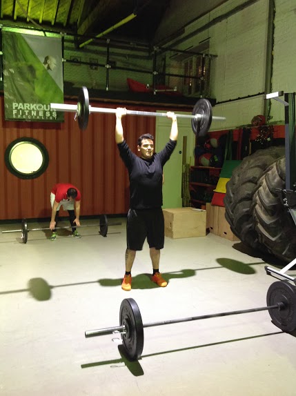 Yang making light work of the push press in 15.4.