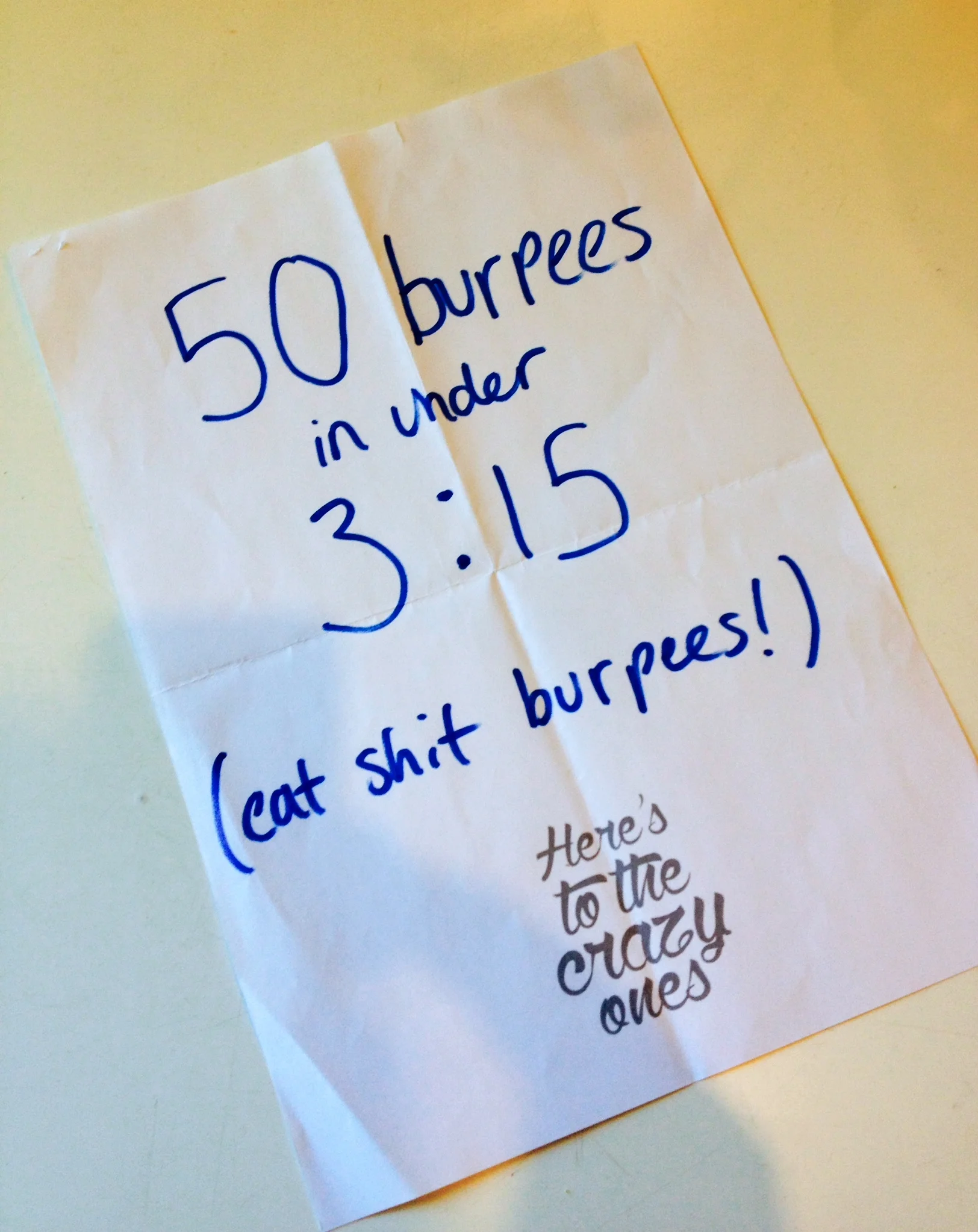 Gareth's 1 Year Goal.... Bring on the Burpees!
