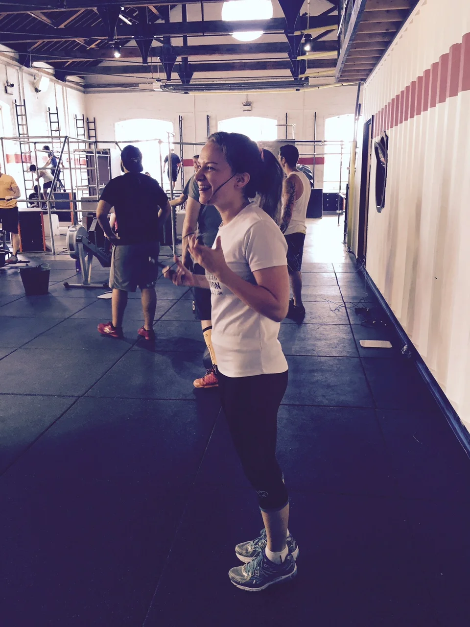 Olivia learns that the hardest part of double unders is ACTUALLY untangling yourself from the rope...