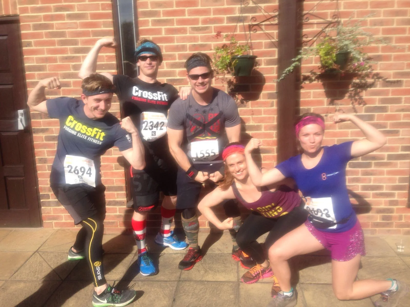 The CrossFit 1864 Crew living the Chalk Dream at the Bacchus Half Marathon