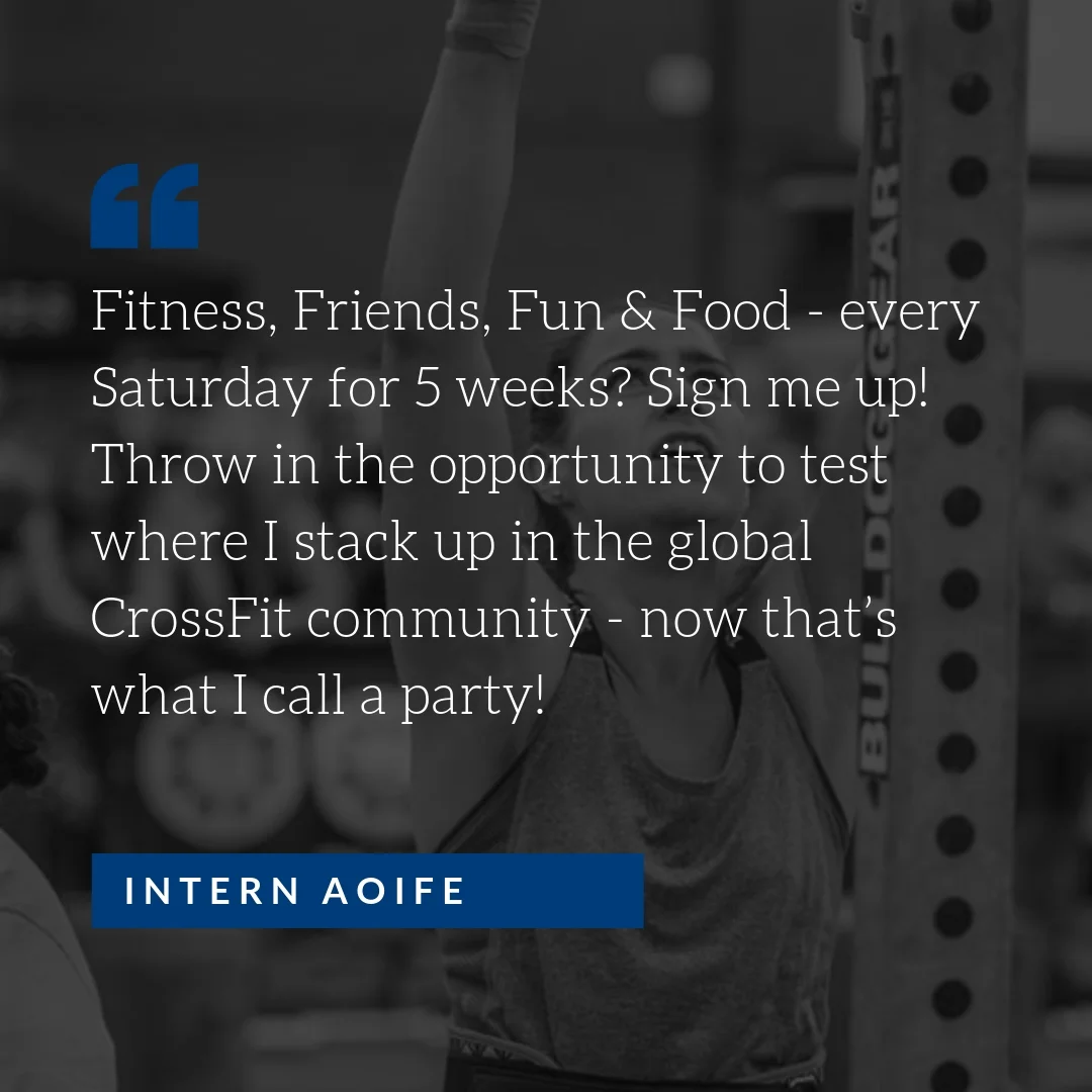 Aoife is in the Open, are you?