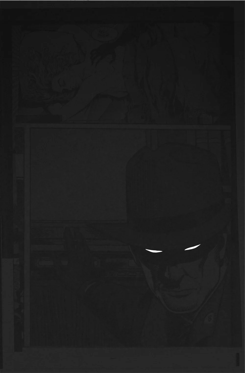Midnight Videotape Reconstructed Comic Book Panels. Spray paint. 84.1 x 118.9 cm