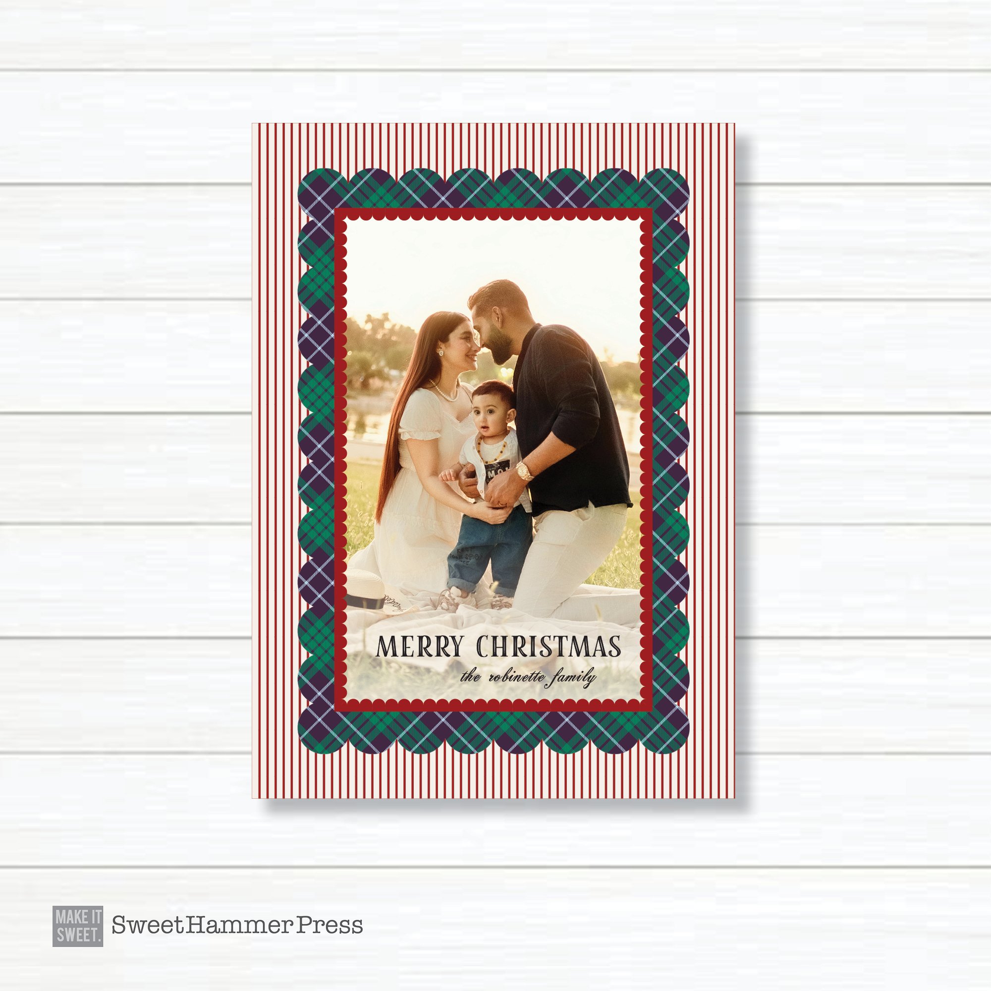 Green plaid. with red vert stripe 5x7 card3.jpg