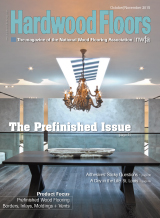 Mirth Studio's hardwood tiles that feature the look of hand painted floors featured in Hardwood Floors Magazine - The Prefinished Issue October/November 2015 #MirthStudio