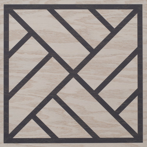 White and Navy Peninsula wood tile