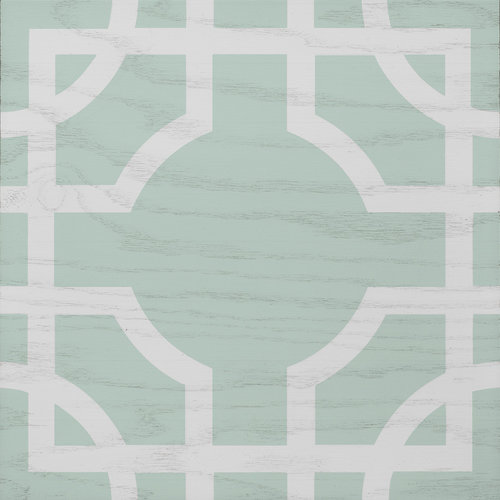 Mint and White Macau wood tile