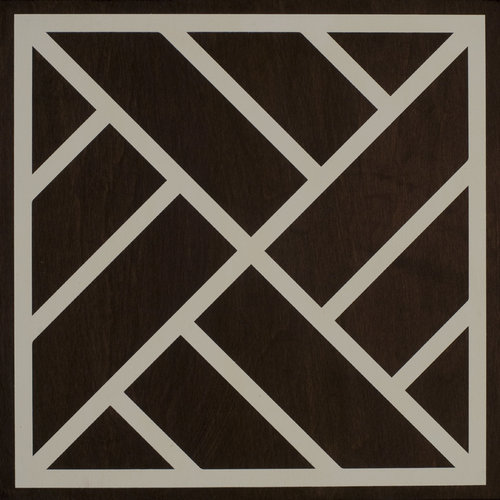 Peninsula (ebony and cream) wood tile #Mirthstudio