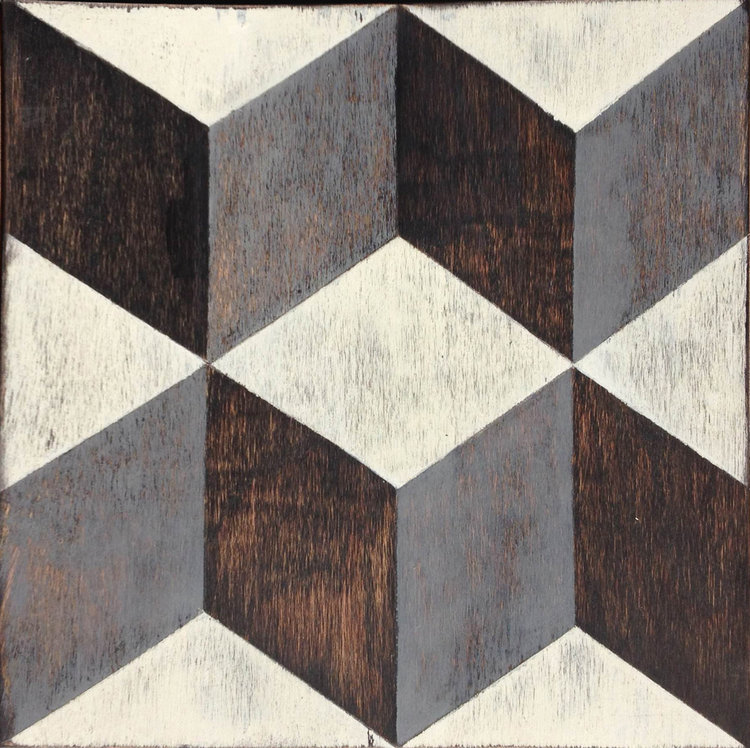 Tumbling Blocks Hardwood Tile #Mirthstudio