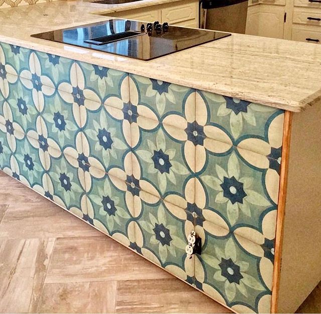 What a cool application for our wood tiles in this installation by @bohemianbungalowdesign ! PS- this is one of 4 patterns that we stock and is available on our new website! Go to online shop and see what else we sell! #tiles #coverings2019 #covering