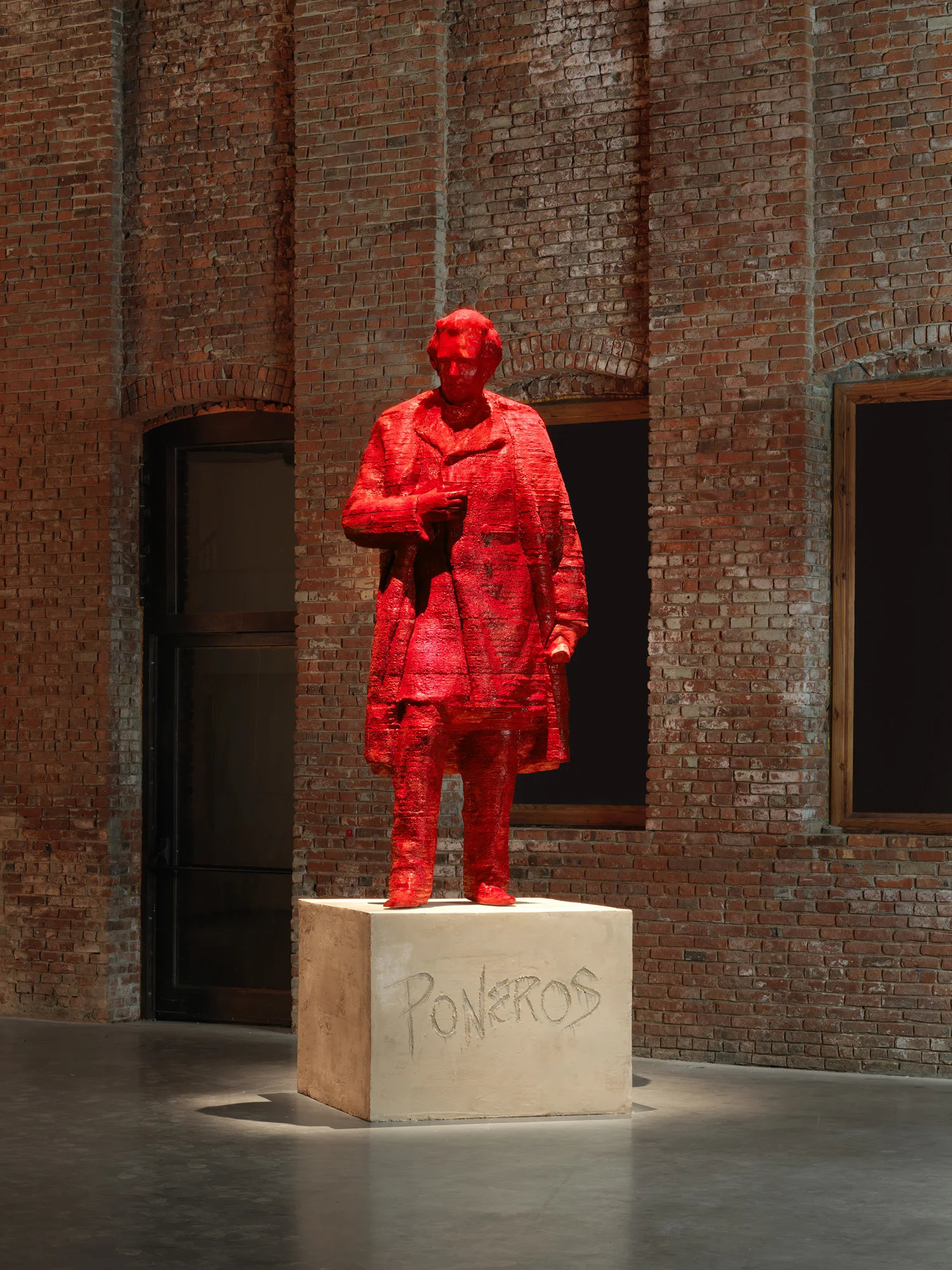 PONEROS Foam, Blood Tinted Polyurethane 48 x 48 x 216.5 inches 2017