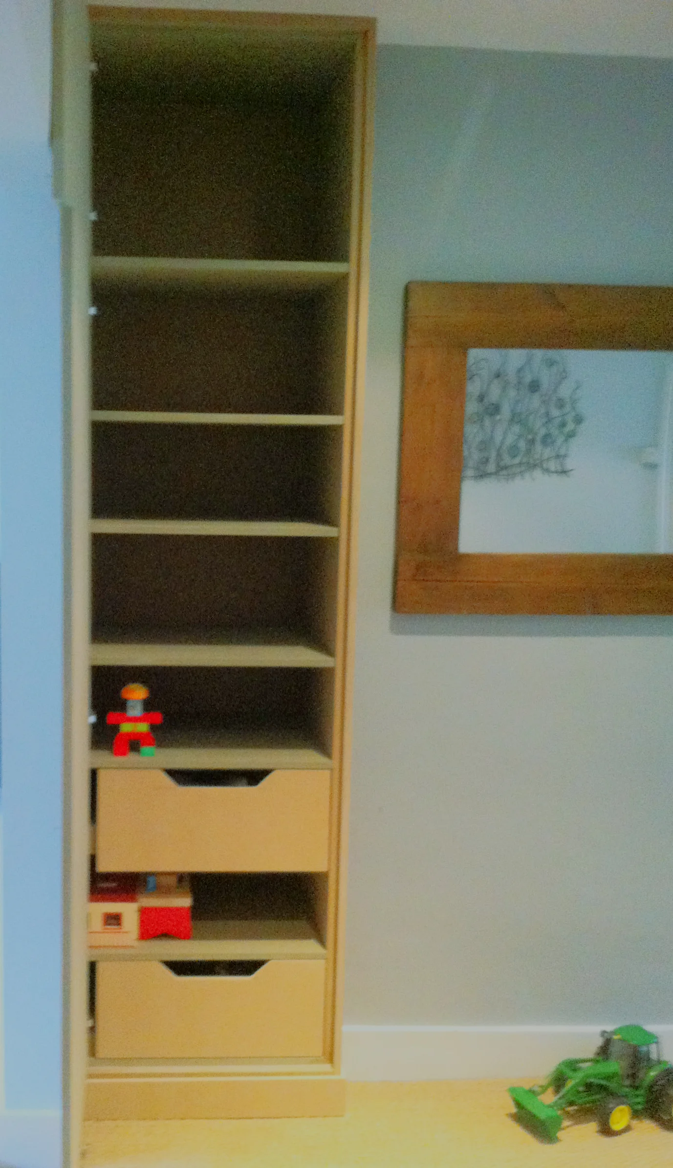 The Toy Cupboard: with adjustable shelves and two drawers. Twickenham.
