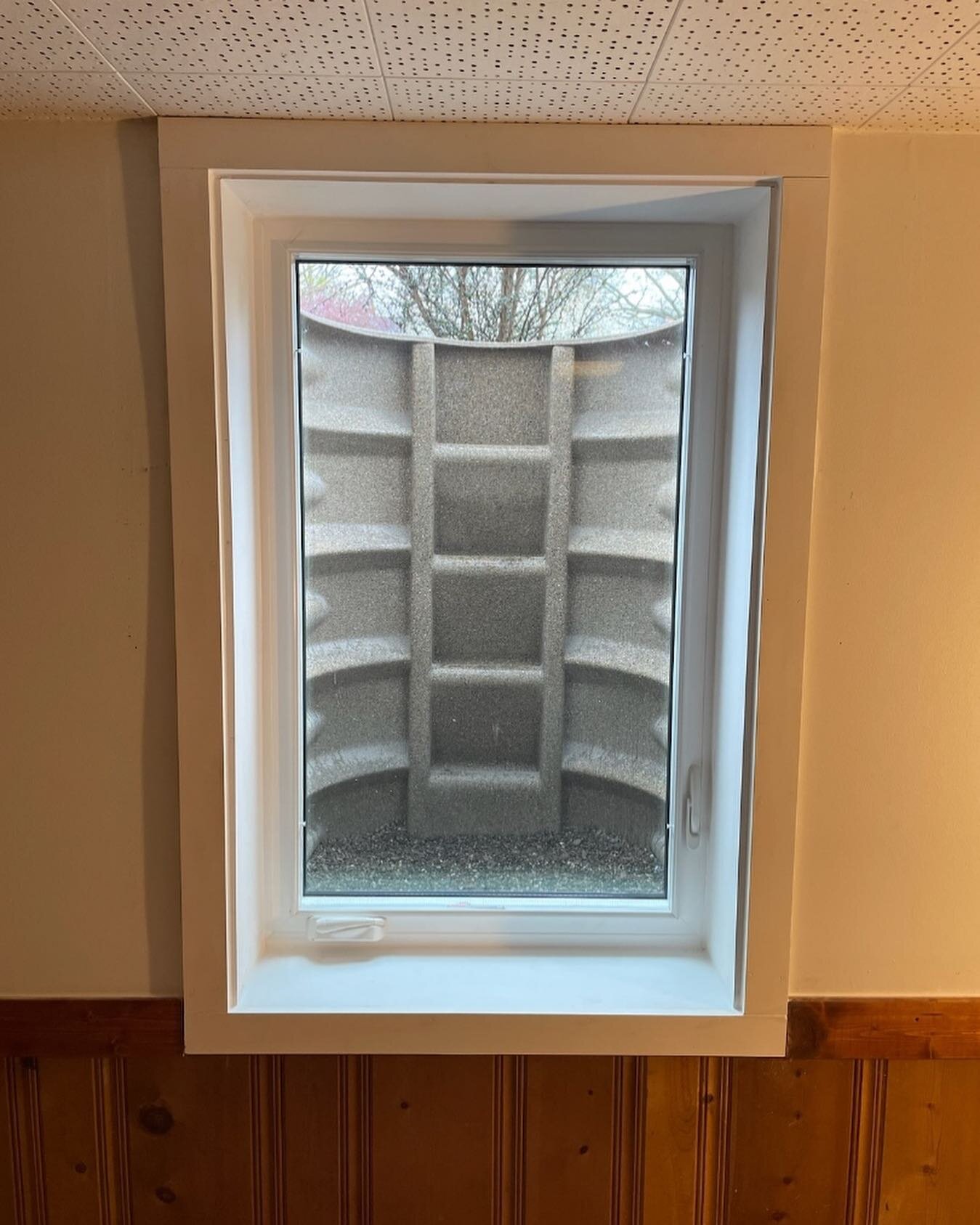 Egress window installation. This included the excavation and installation of the window well along with the casement window. An egress window is a great way to turn your basement into a living space with an emergency exit.