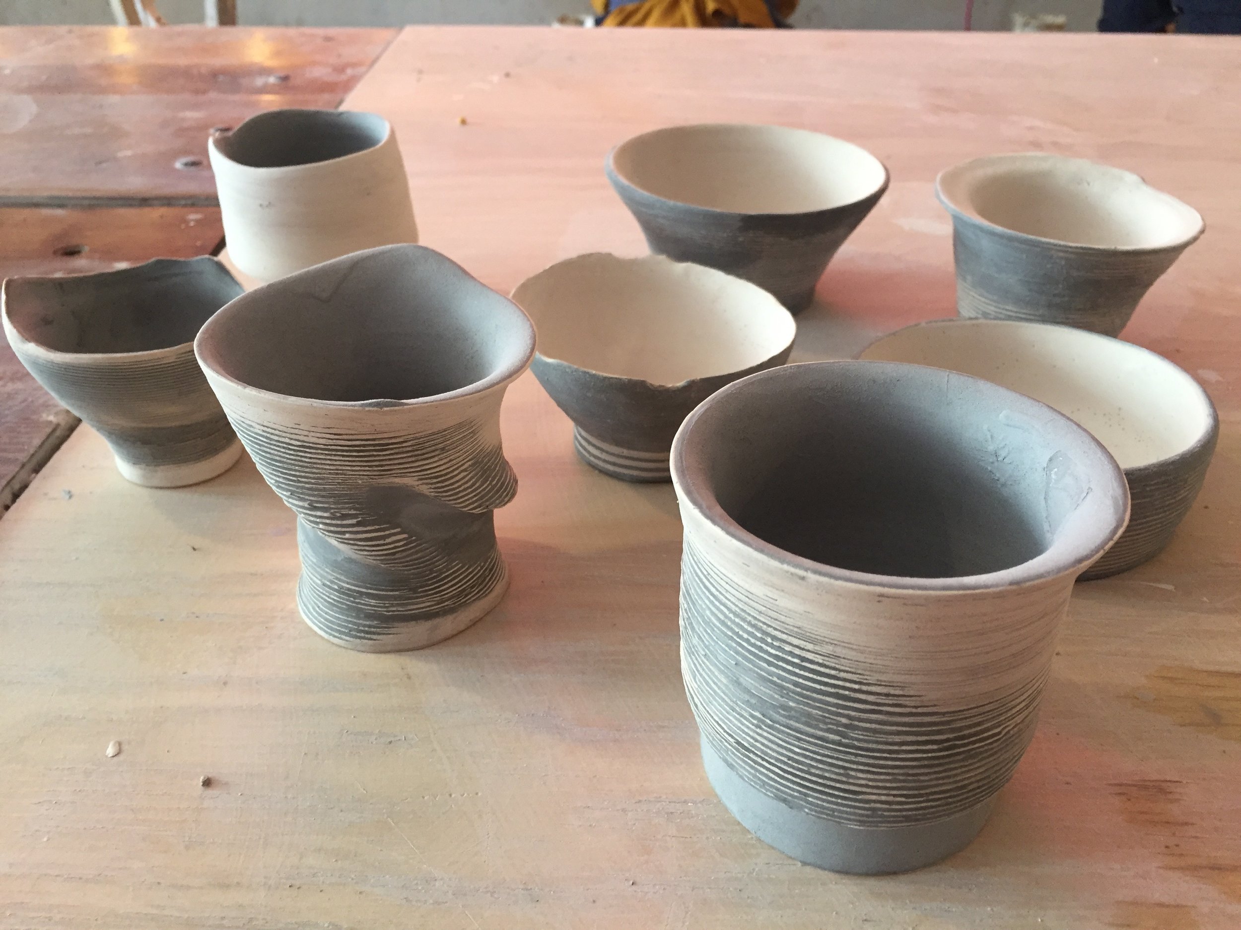 This new collection of work which is a combination of Series No.2 and its inverse, should be out of the kiln by midweek. Party on. - sarah