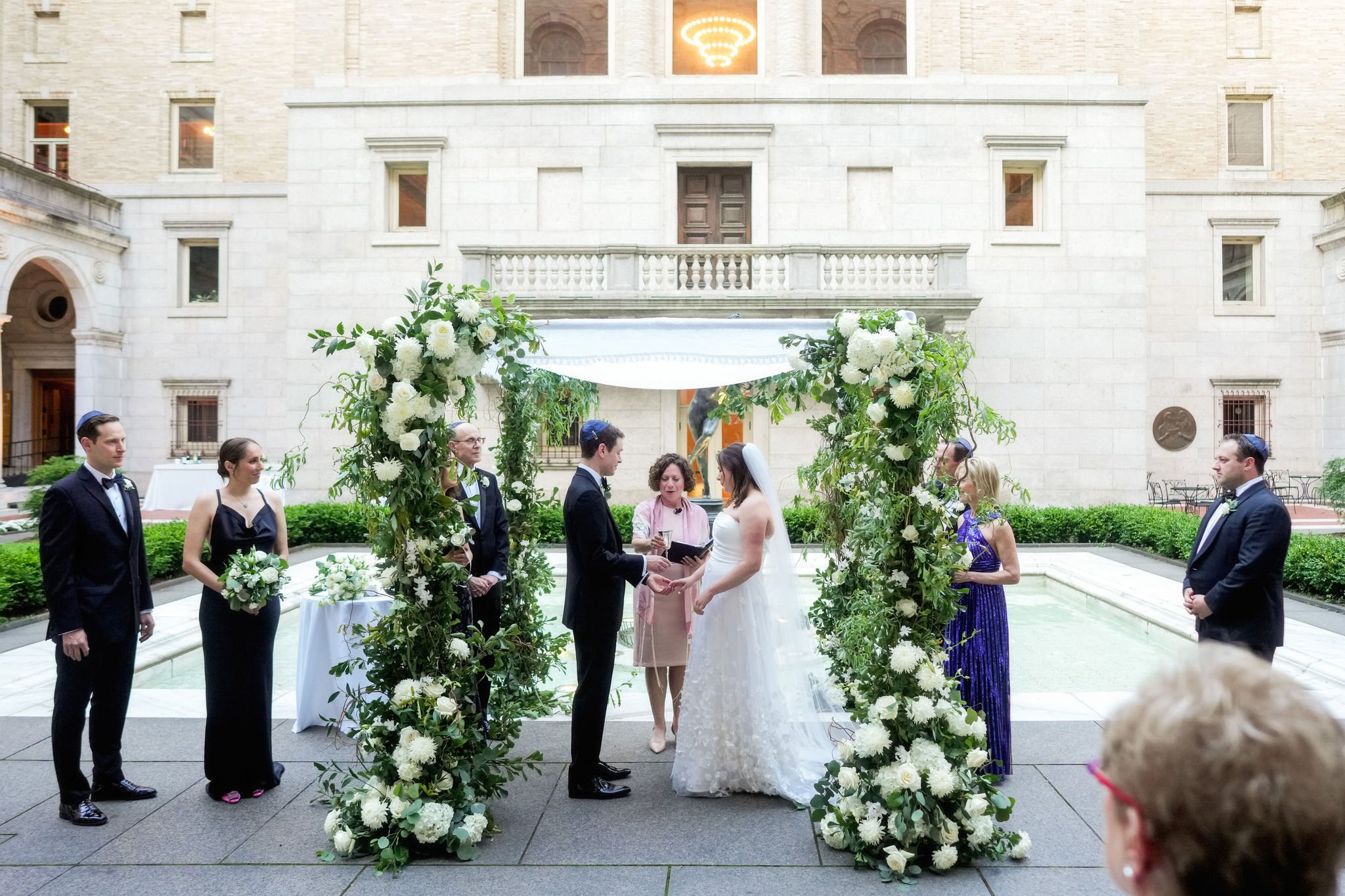Whimsical Courtyard Wedding at the BPL