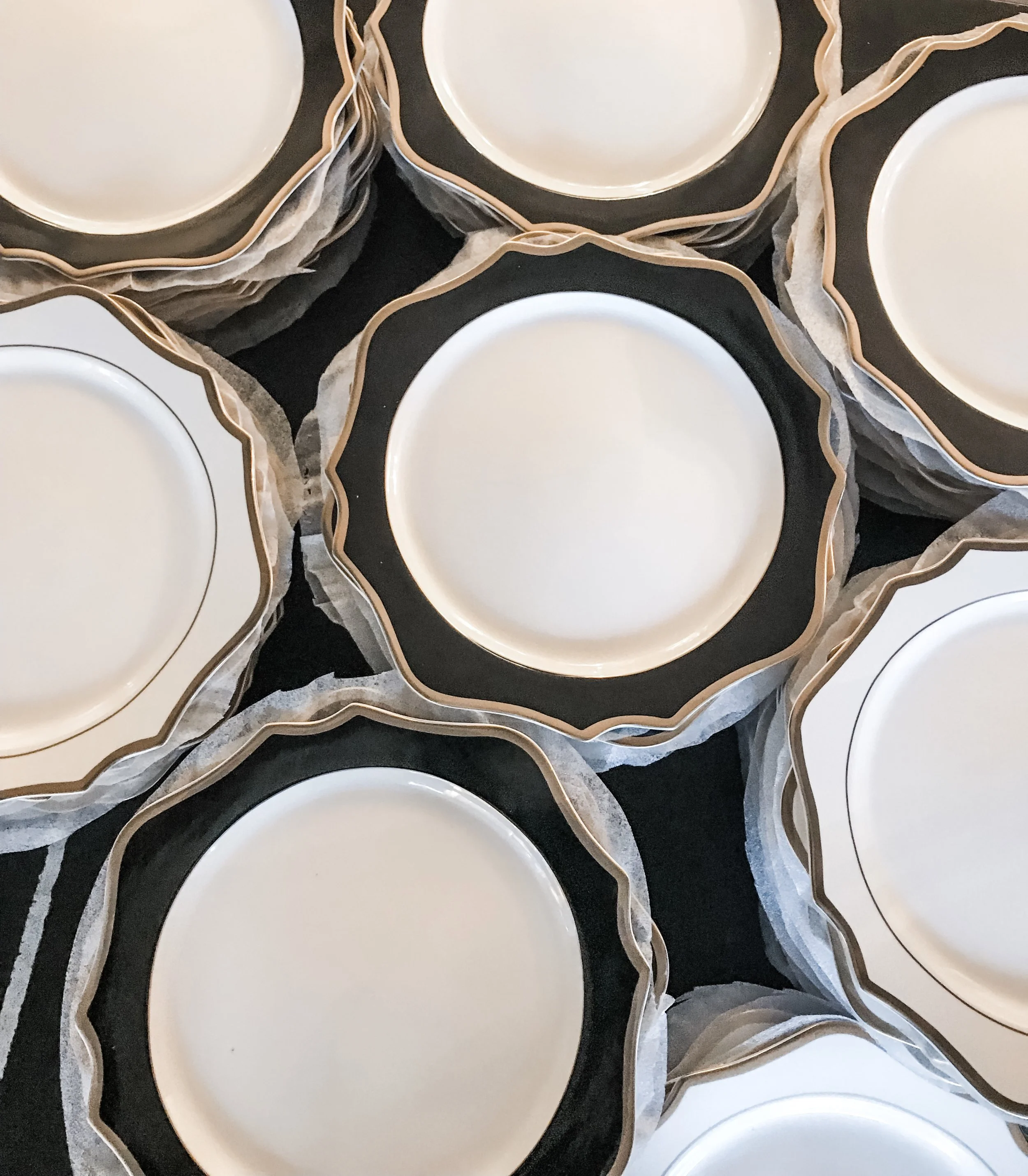 Olivia Charger - Gold Cut Rim  / $12 each