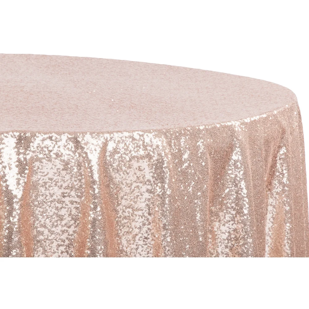 120" Rose Gold Sequin Linen / $45 each — Lincoln Florist Event Rentals ...