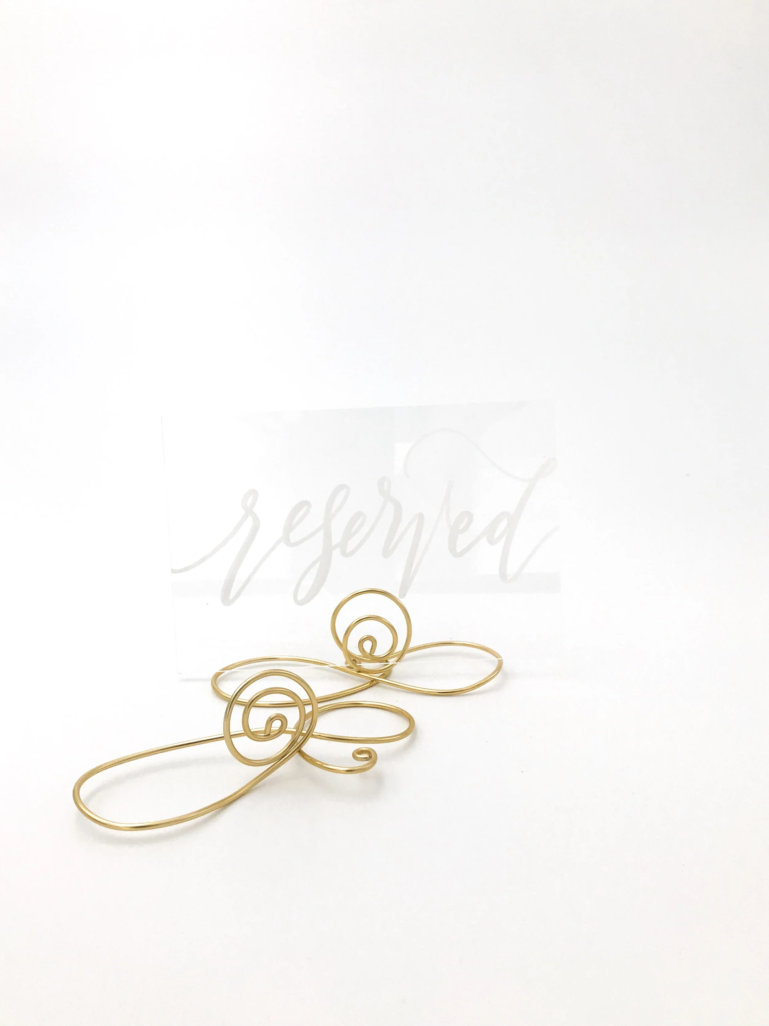 Gold Wire Table Number Holders / $2 each