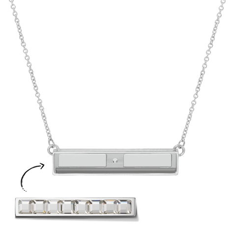 TWYN take what you need bar necklace silver rose gold interchangeable adjustable gift