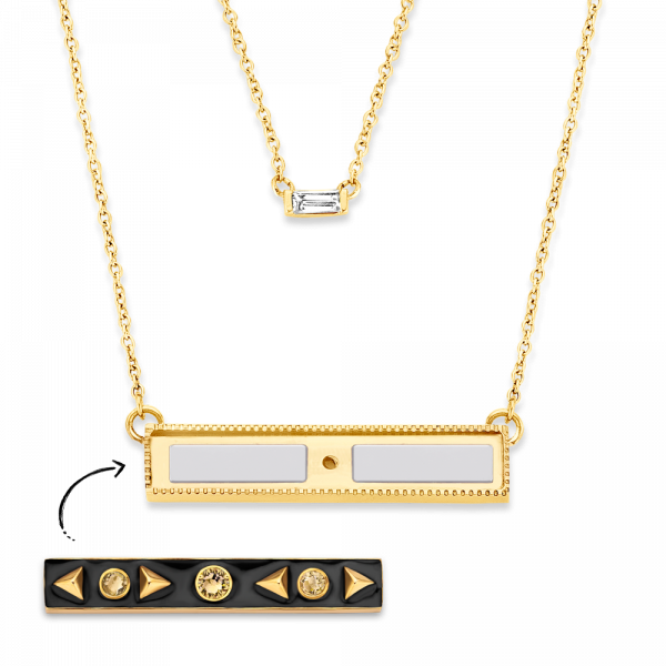 earth TWYN take what you need bar necklace silver rose gold interchangeable adjustable gift