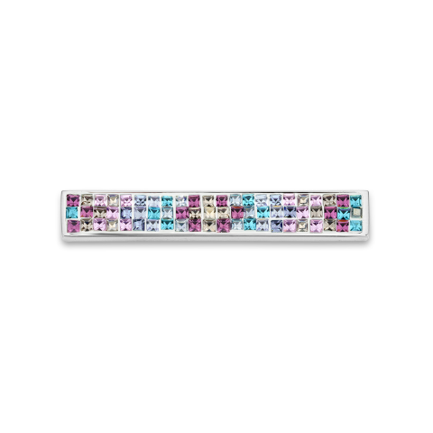 TWYN blueberry ruby blush mosaic bar interchageable necklace fashion gift silver gold rosegold