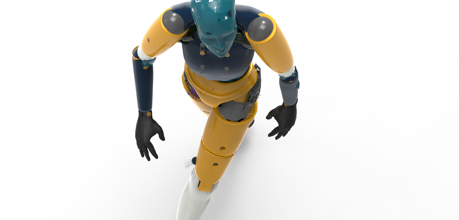 Robot rendered in Keyshot.