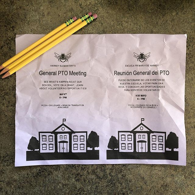 It may have come home crumpled... it may still be in the bottom of a backpack... let it be know that our final General PTO Meeting of the year is TOMORROW (5/9)! Bring your kids, eat some pizza. 6-7pm See you there!