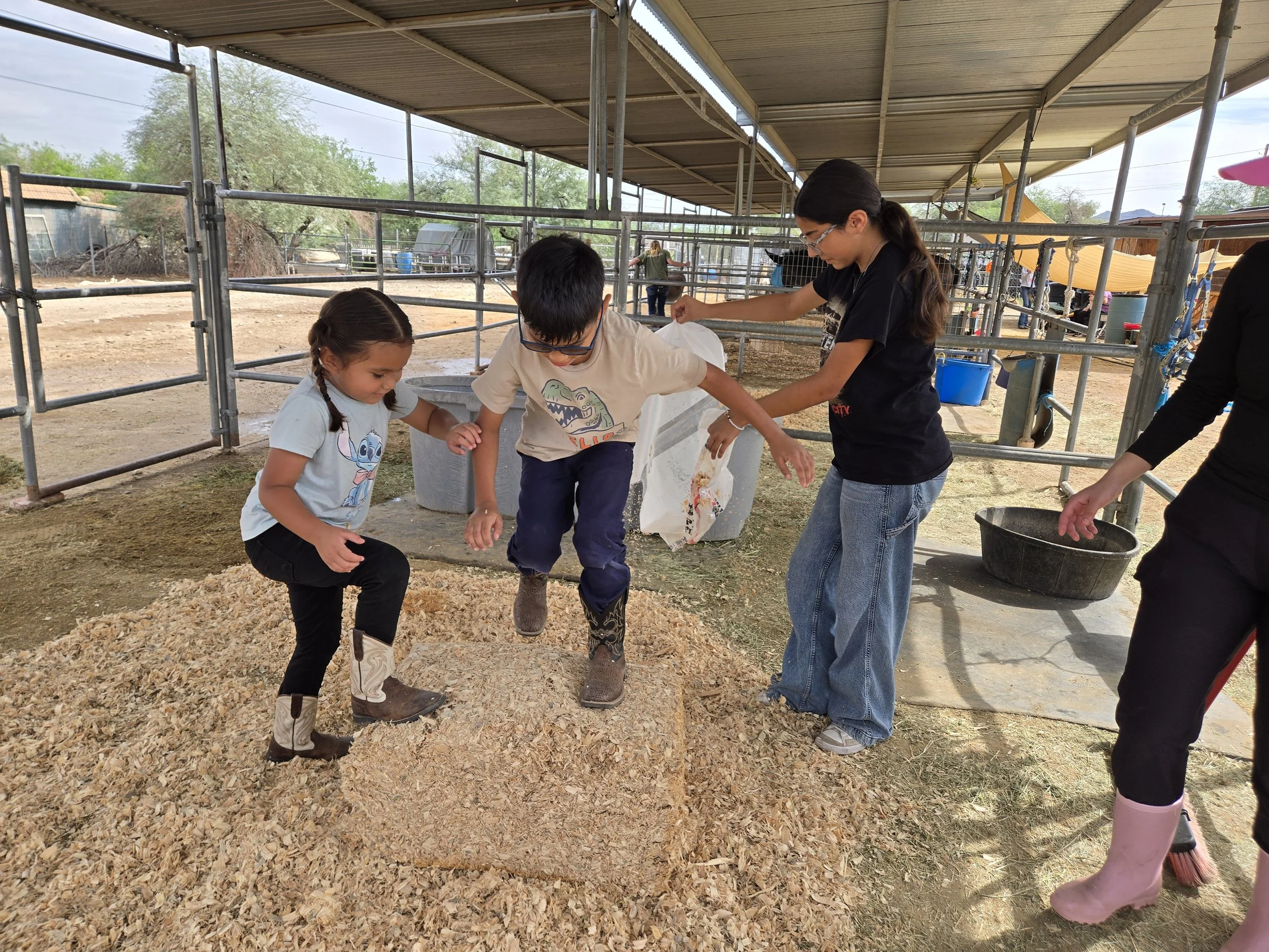 2025 fall camp spreading shavings.jpg