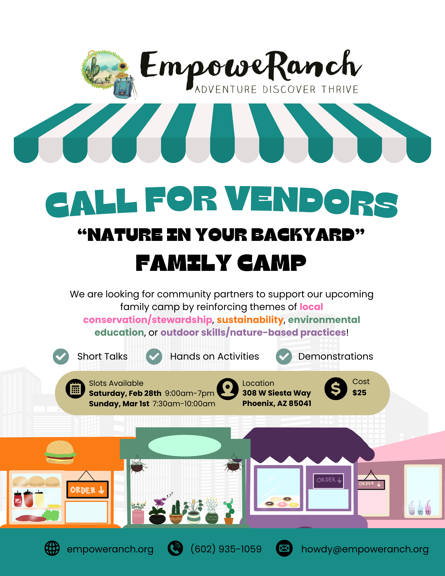 VENDOR REGISTRATION - Nature in Your Backyard Overnight Family Camp
