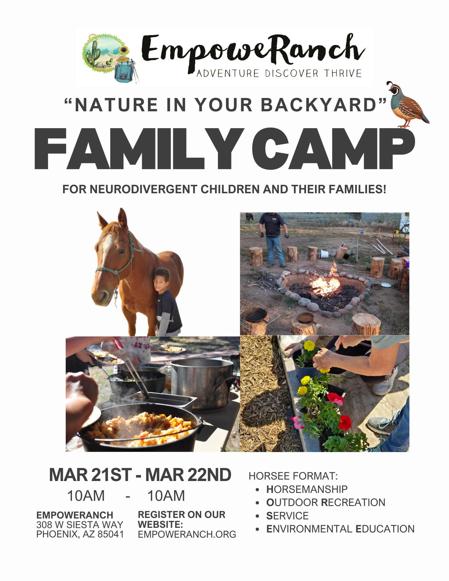 ⛺ Nature in Your Backyard Overnight Family Camp | Sat, March 21st - Sun, March 22nd