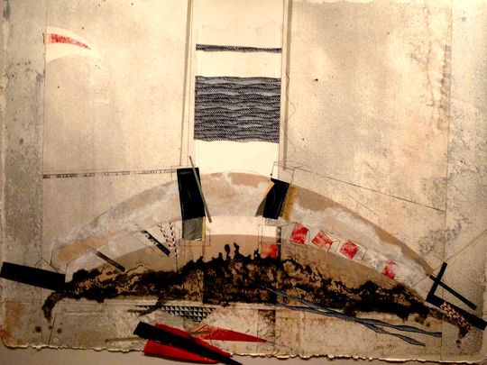 Bridge Construction and Red Path by Kathryn Clark