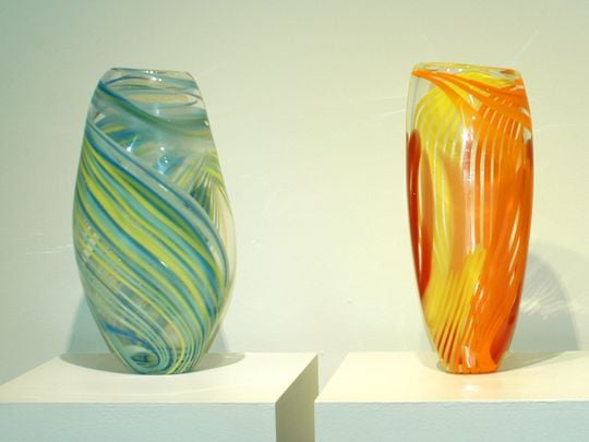 Hand Blown Glass by Oliver Debikey (Photo: Tom Shafer/For the Journal & Courier)