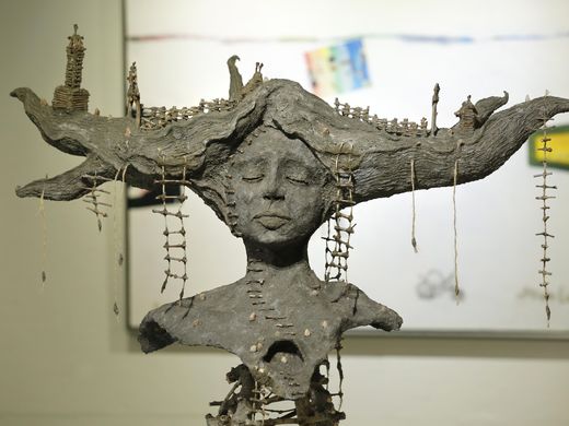 Our Path is Chosen , Pamela Deaton, mixed media Indiana Now 2016: The Bicentennial