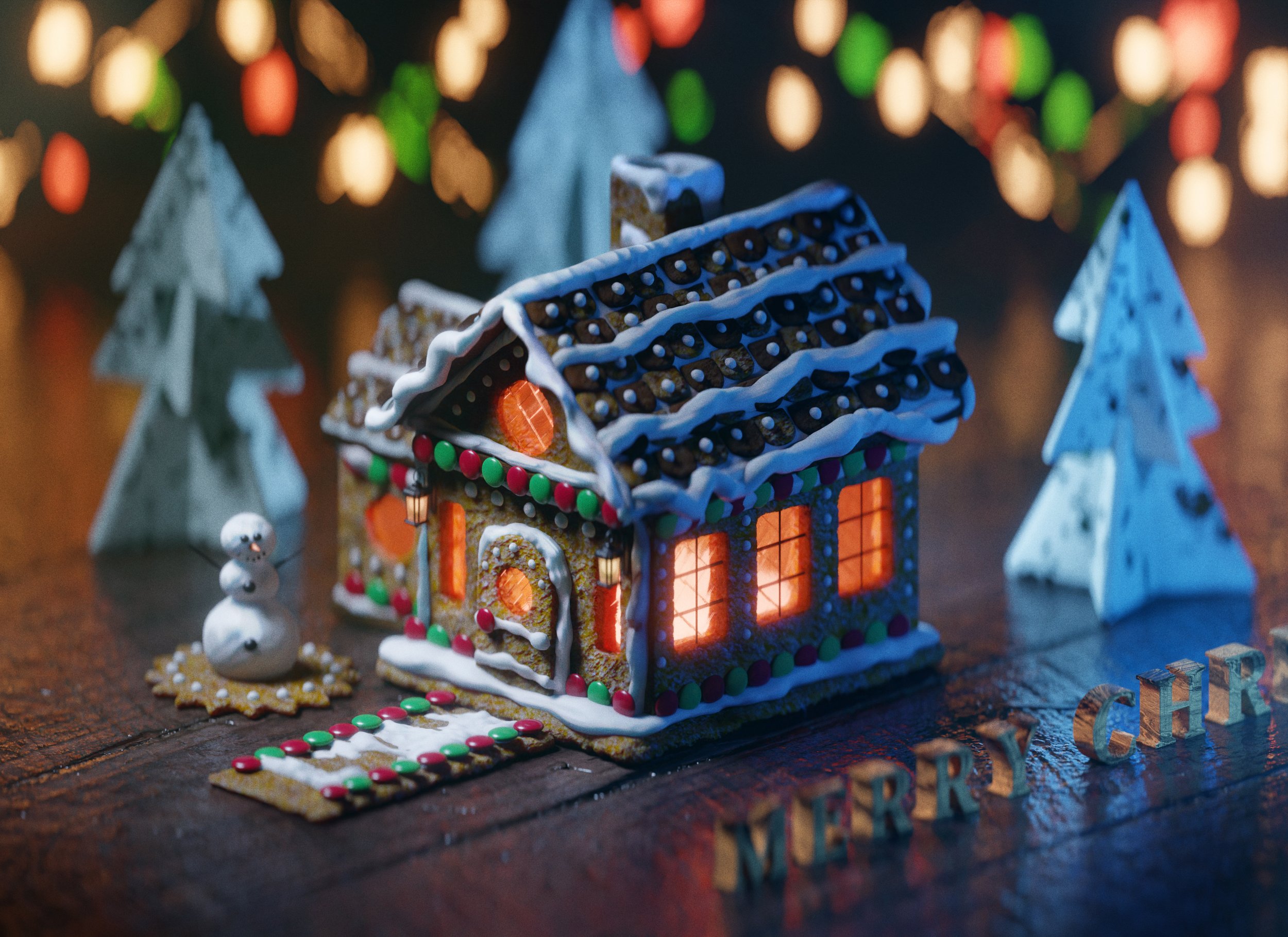 CGI GINGERBREAD HOUSE