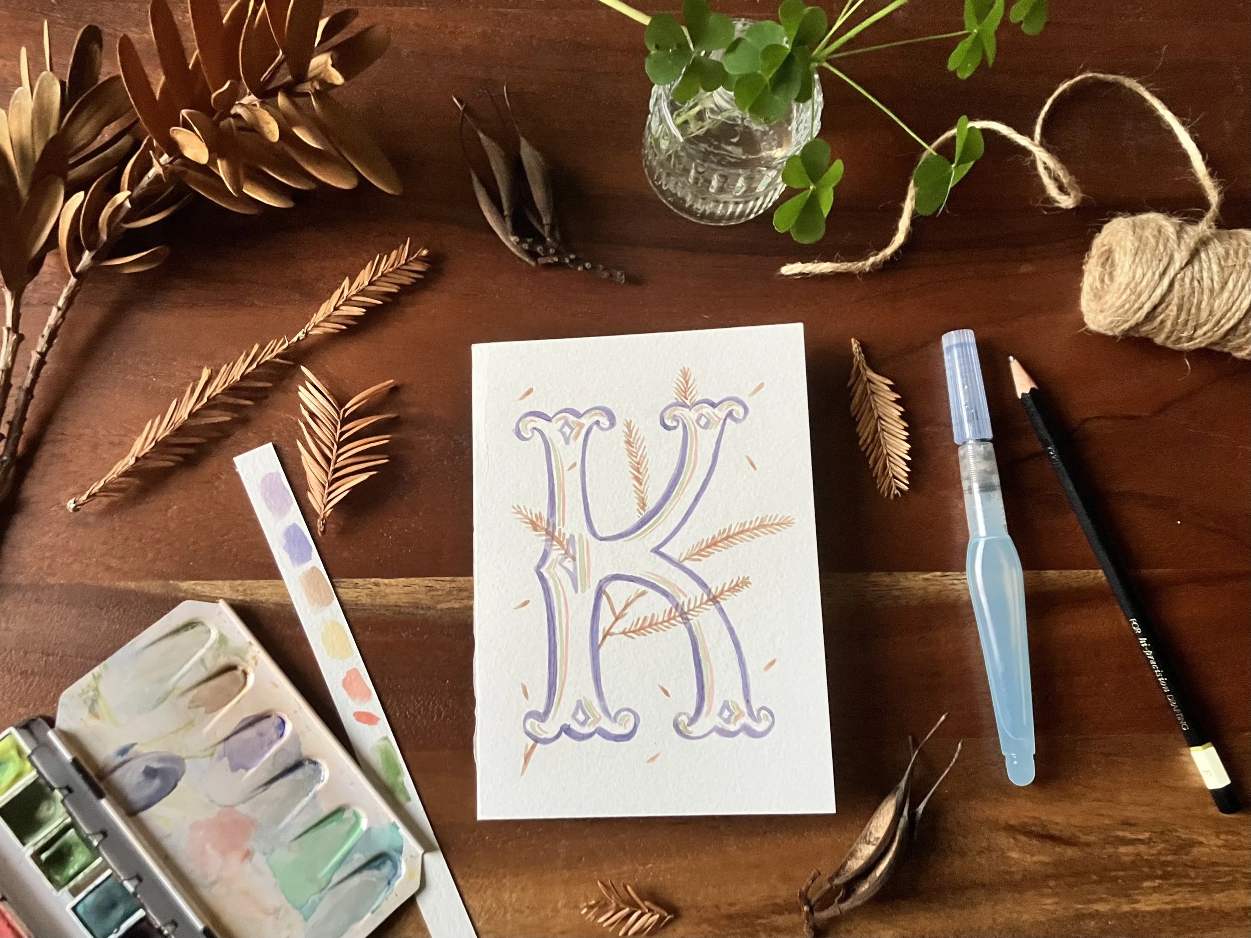 Holiday Hand Lettering &amp; Botanicals