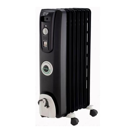 Electric Oil-Filled Radiant Portable Heater - Black