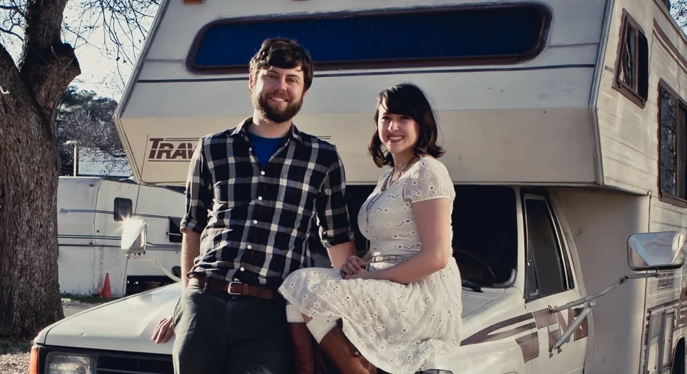 Cody & Tricia in a Toyota Motorhome