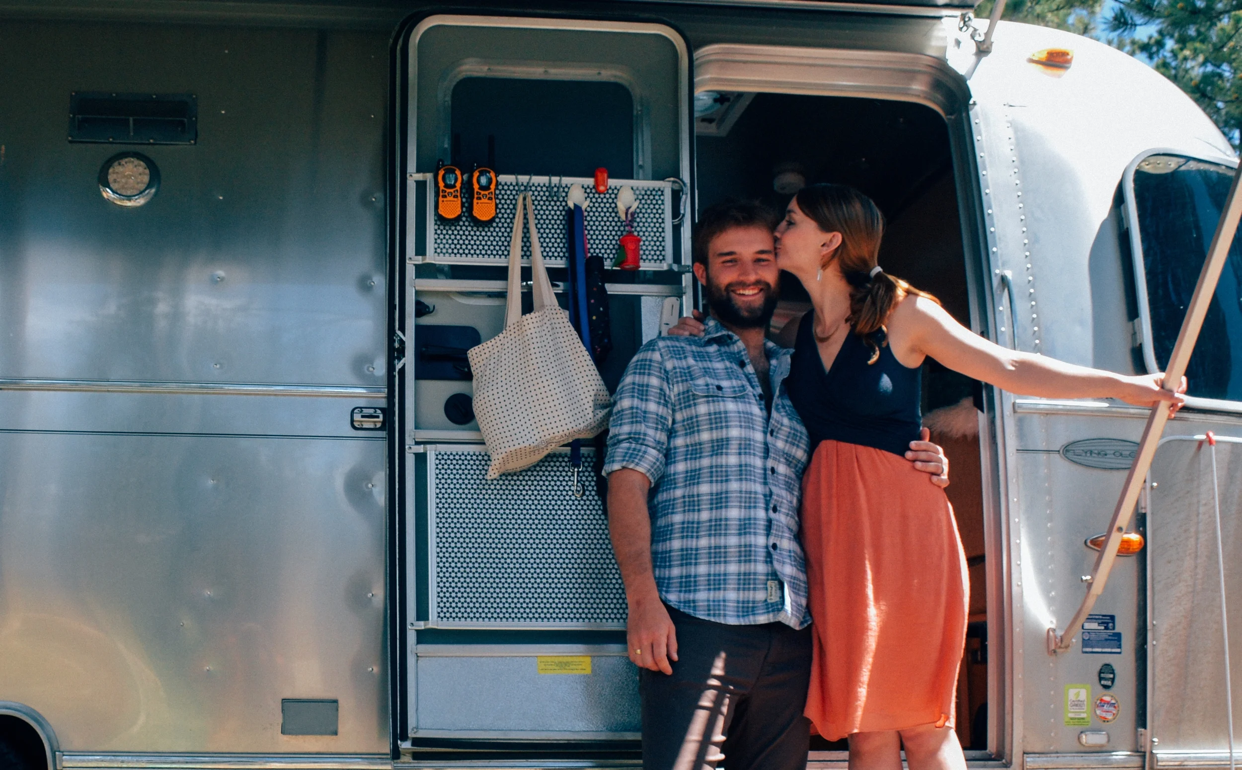 Sarah & Jon in an Airstream Flying Cloud