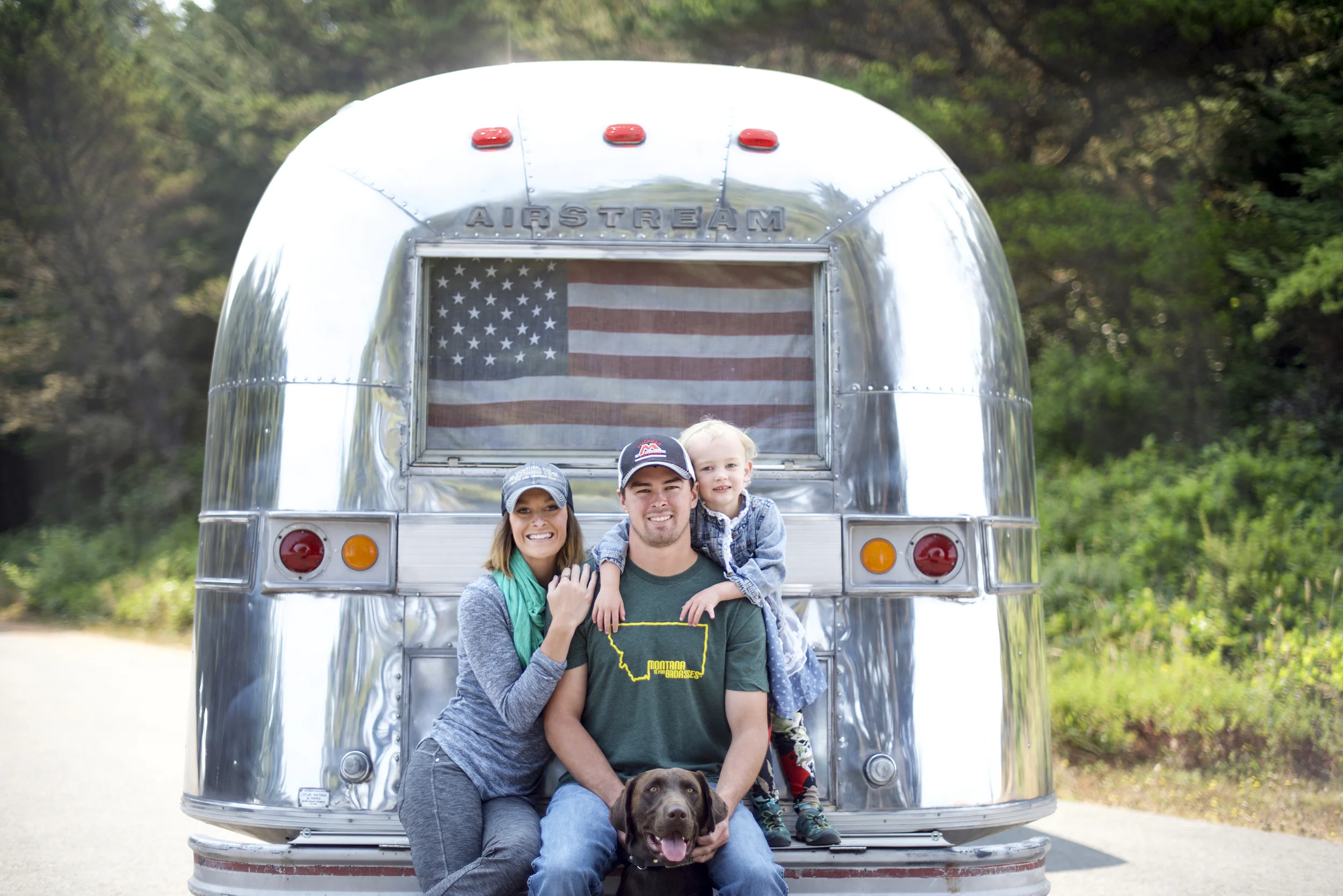 Olivia, Tanner & Oakley in an Airstream Overlander