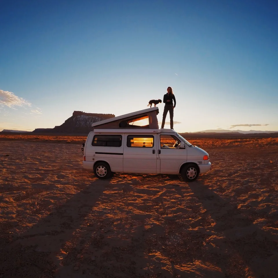 Alison & Max in a VW Camper