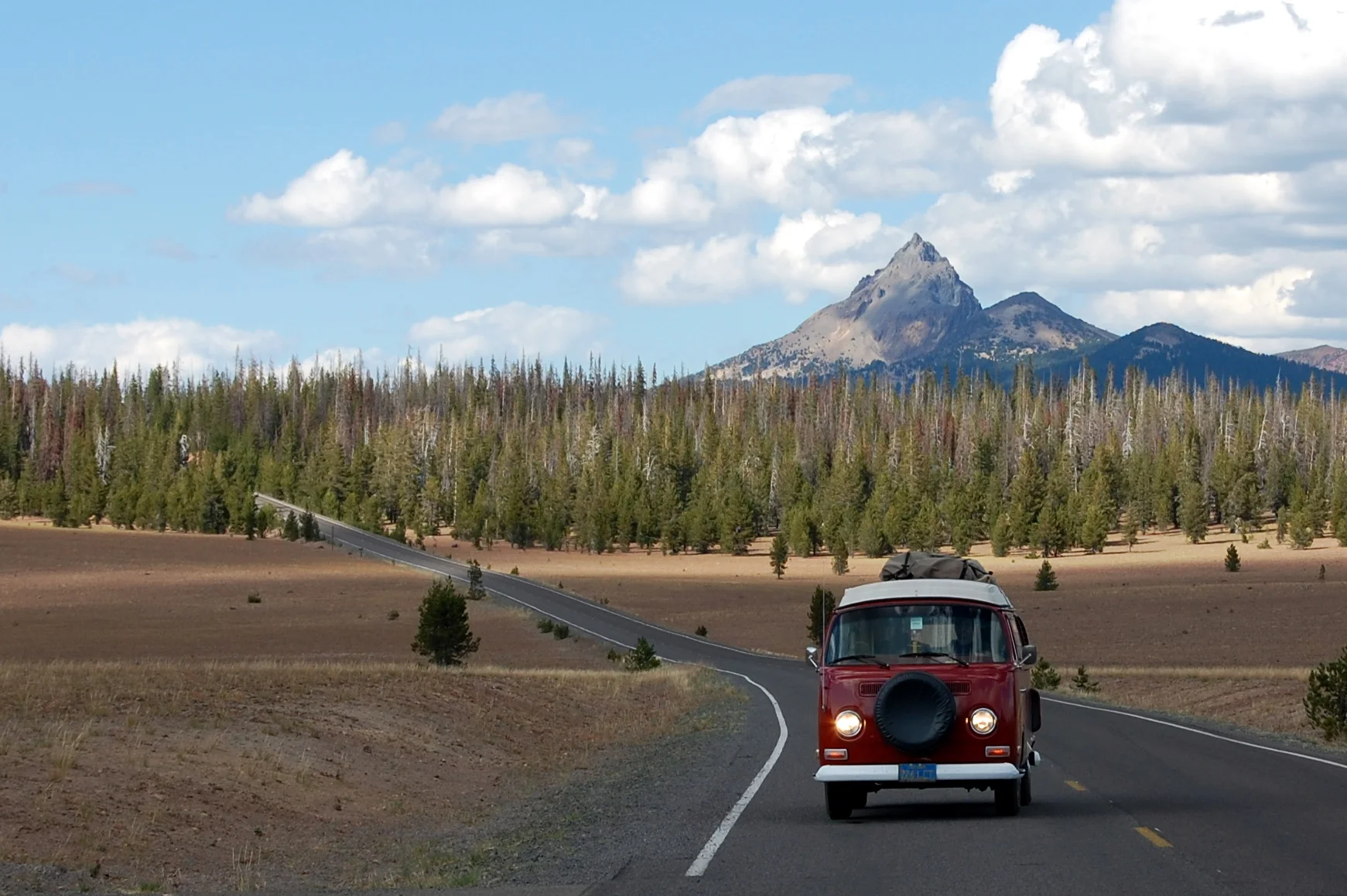 Descending from Crater Lake, Oregon