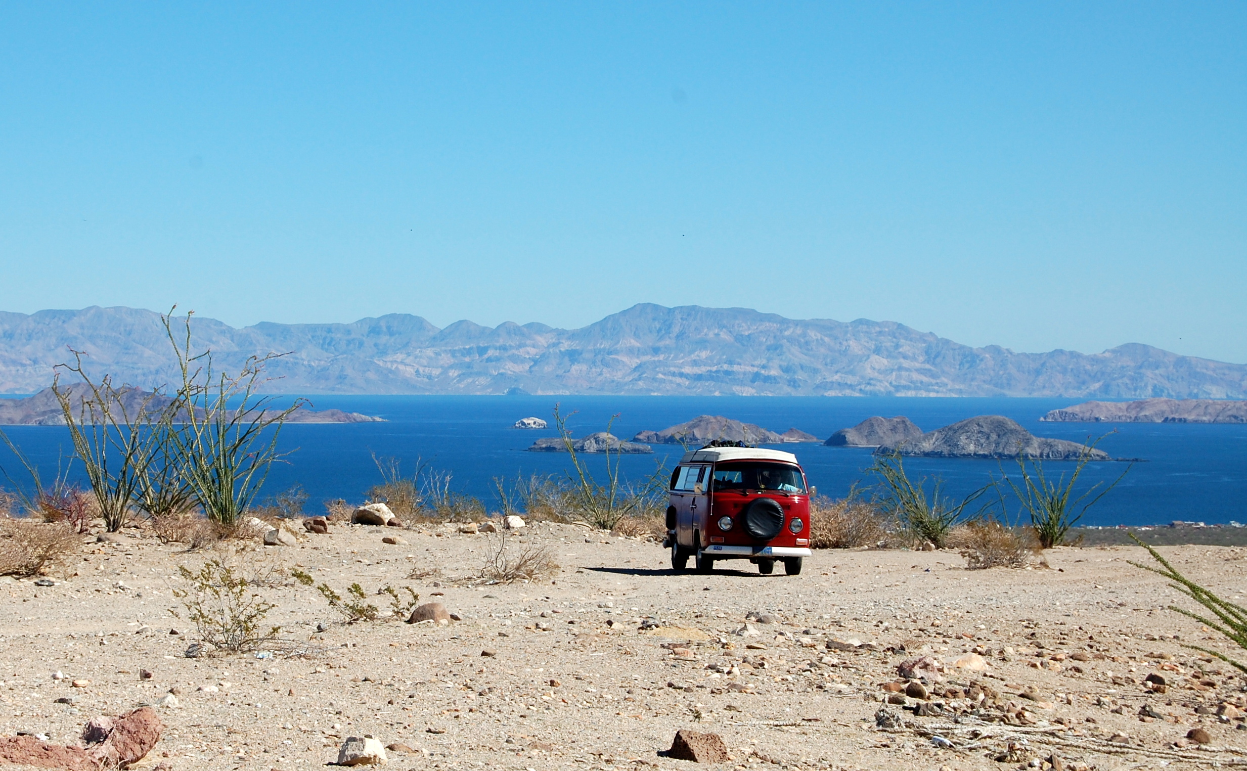 Exploring off road near Bahia de Los Angeles, Baja, Mexico