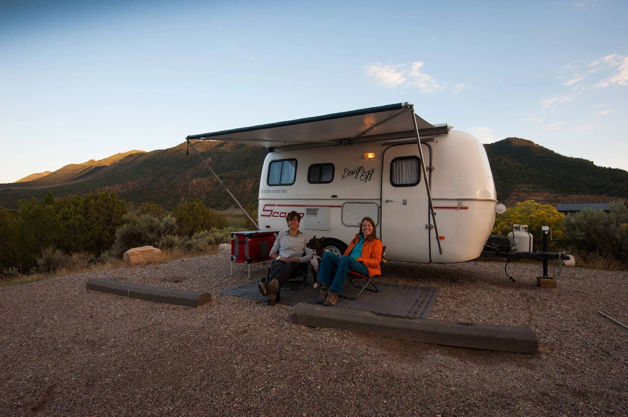 Jess & Andy in a Travel Trailer