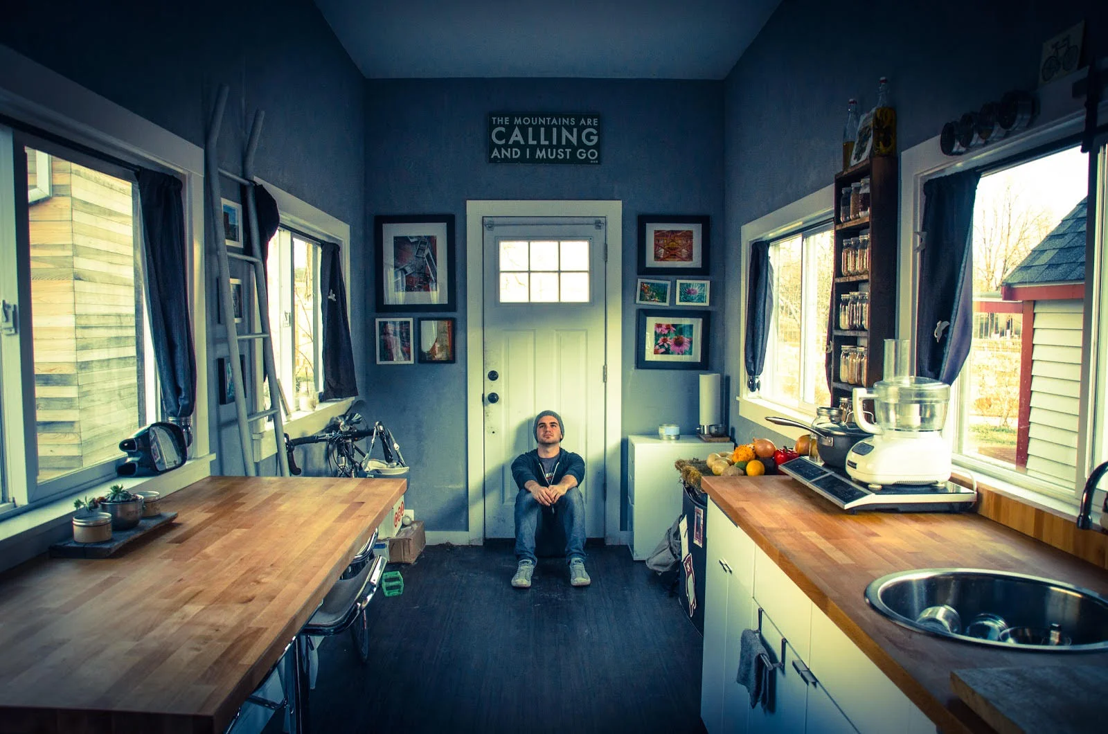 Jay in a Matchbox Tiny House