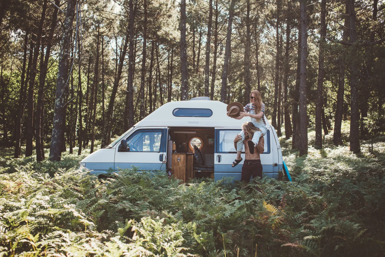 Lauren & Calum in a VW Van