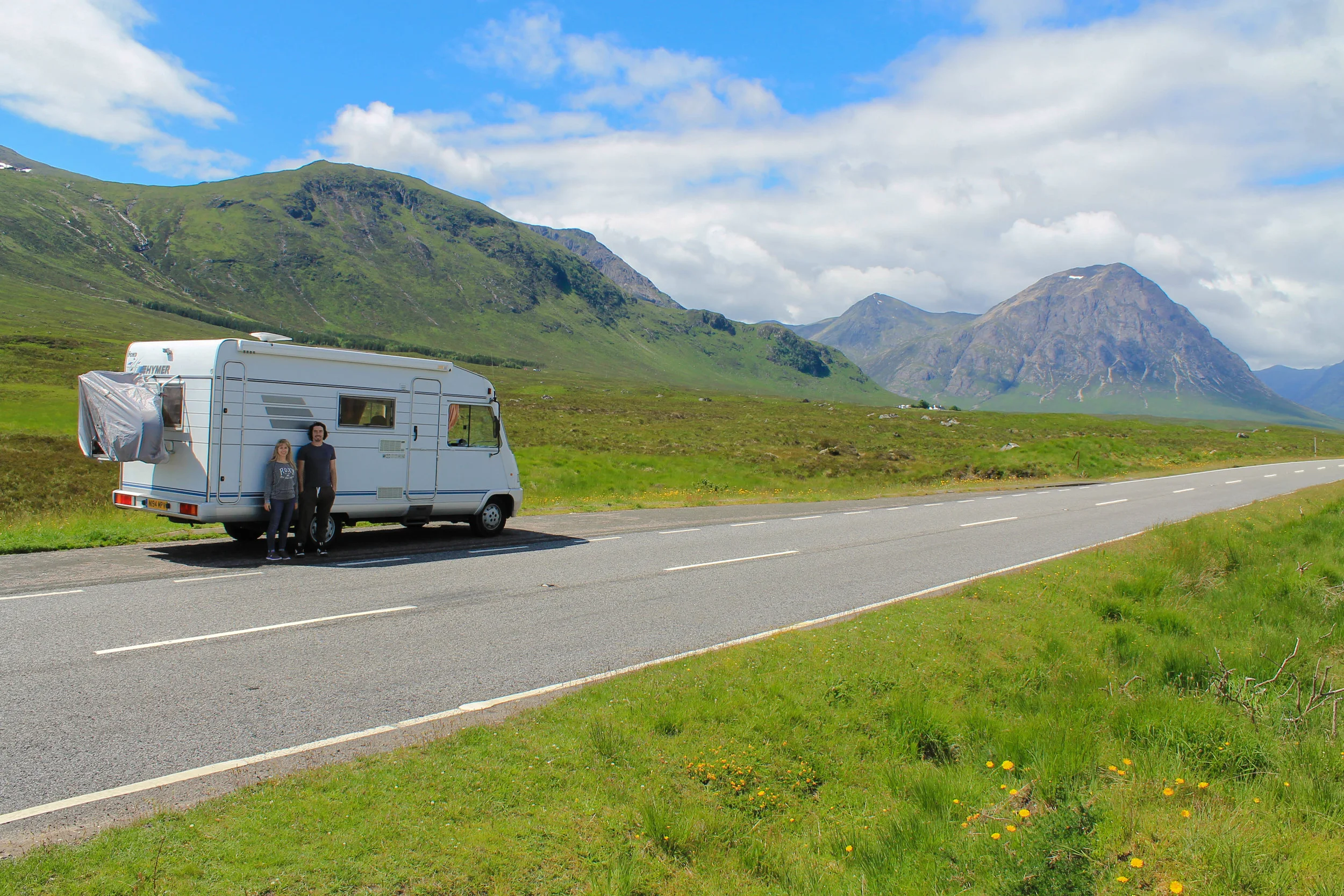 Becky & Ant in a Hymer Campervan